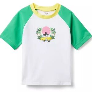 Janie and Jack X Disney collaboration Mickey Rash Guard Size 12